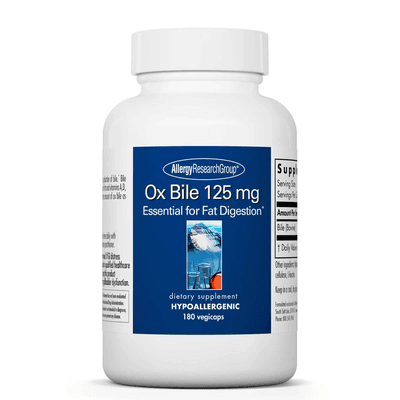 Allergy Research Group Ox Bile 125mg, front of pack