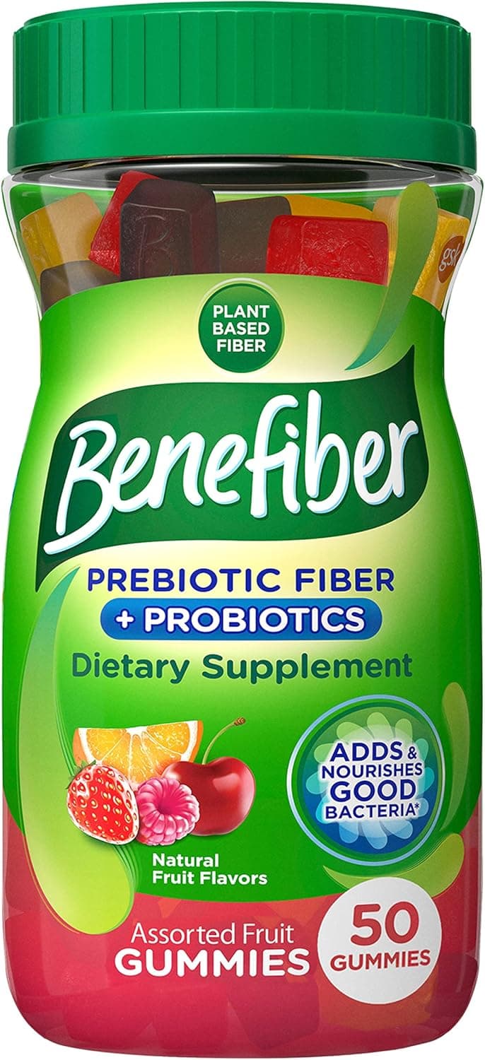 Benefiber Prebiotic Fiber + Probiotics, front of pack