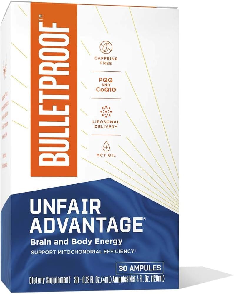 Bulletproof Unfair Advantage, front of pack
