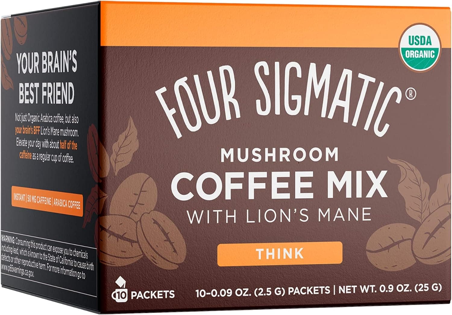 Four Sigmatic Think Organic Coffee with Lion's Mane, front of pack