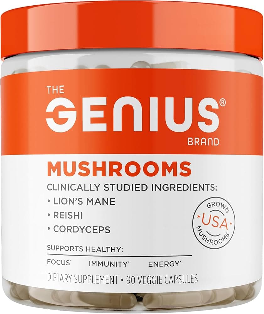 Genius Mushrooms Immune Support, front of pack