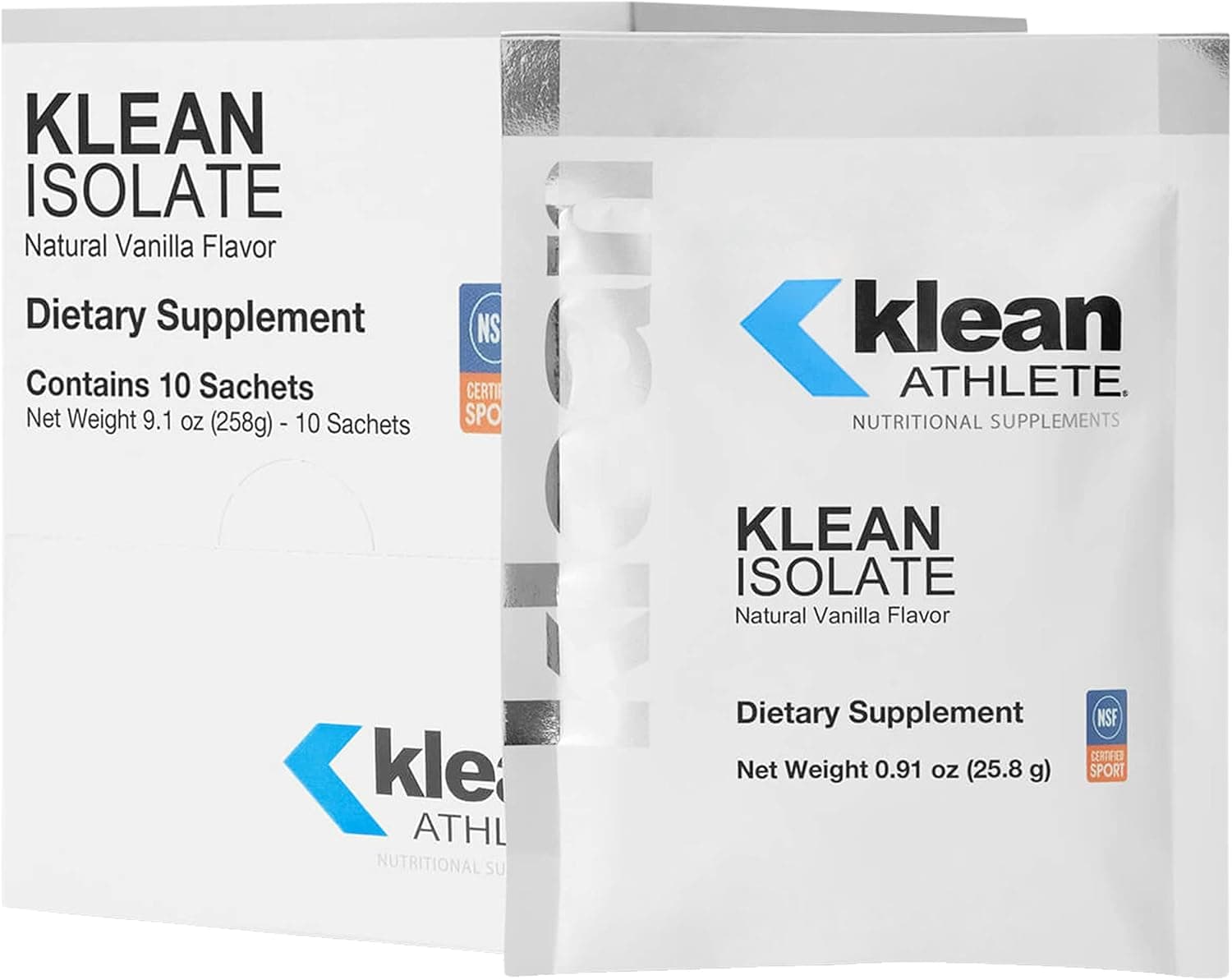 Klean Athlete Klean Isolate Whey Protein, front of pack