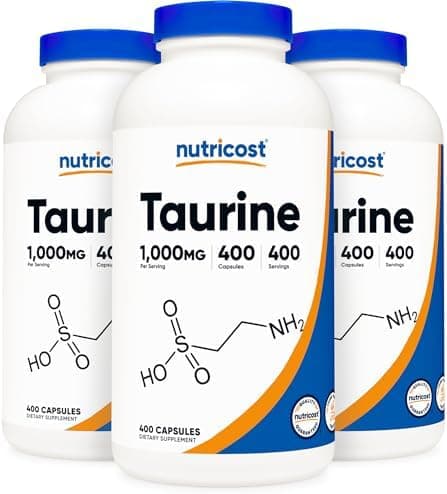 Nutricost Taurine 1000mg, front of pack