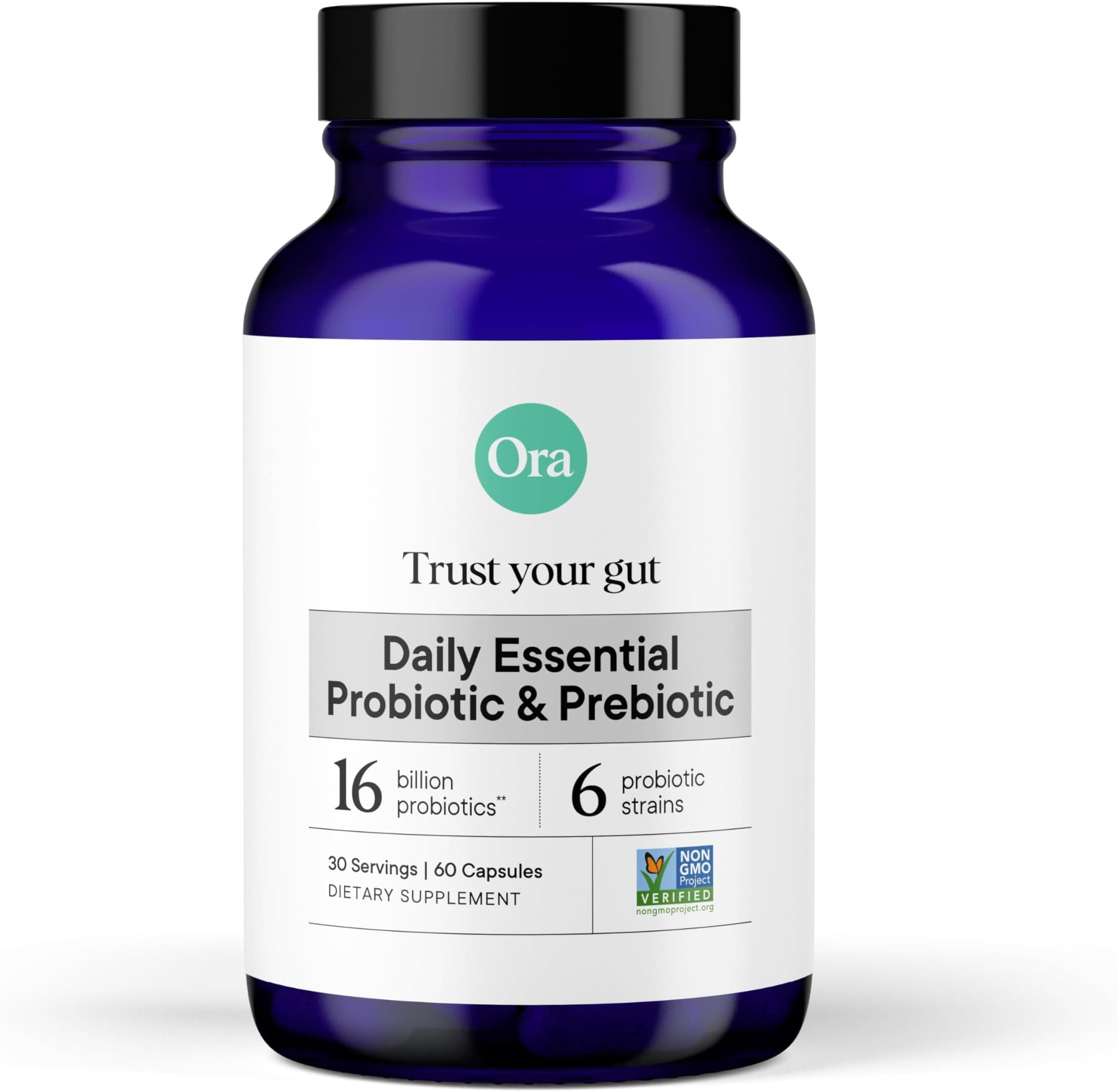 Ora Organic Trust Your Gut Probiotic + Prebiotic, front of pack