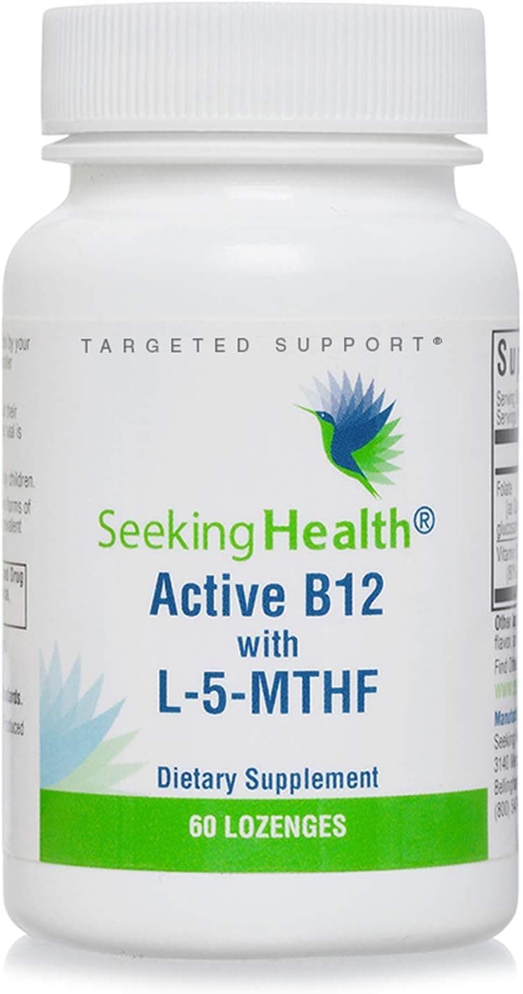 Seeking Health Active B12 with L-5-MTHF Lozenges, front of pack