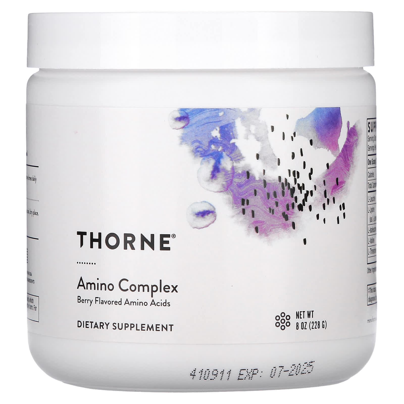 Thorne Amino Complex Berry, front of pack