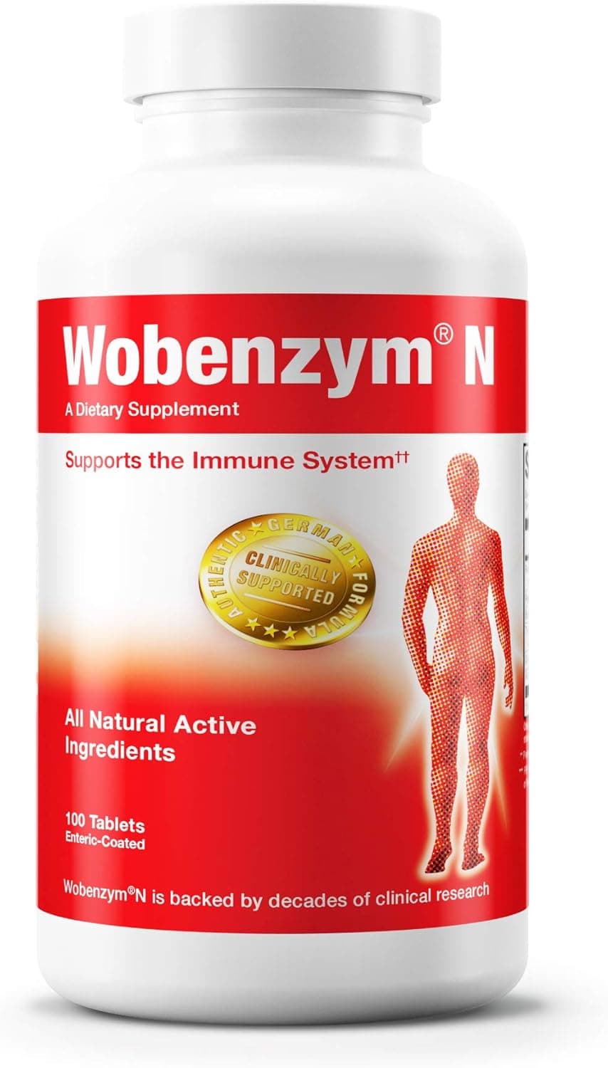Wobenzym N Systemic Enzyme Formula, front of pack